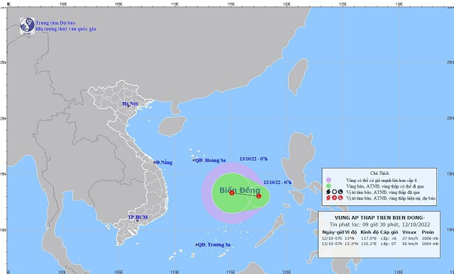 Áp thấp nhiệt đới trên biển Đông 