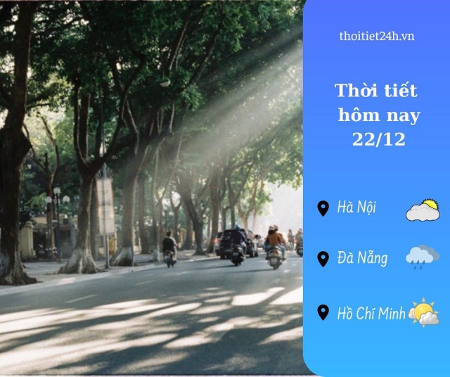 Dự báo thời tiết ngày 22/12 trên cả nước