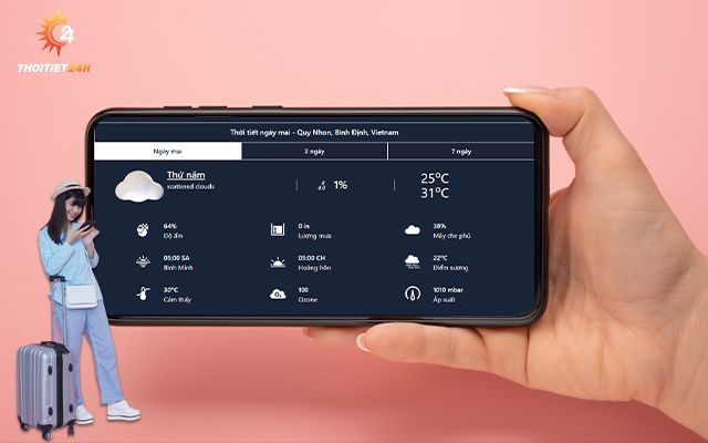 Thông tin thời tiết Quy Nhơn tại Thời tiết 24h 